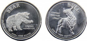 Canada Commonwealth Elizabeth II 1 Ounce Bull and bear Silver 0.999 31.17g