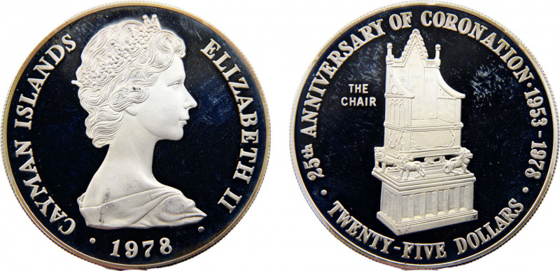 Cayman Islands British Overseas Territory Elizabeth II 25 Dollars 1978 (Mintage ...