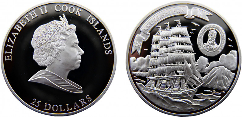 Cook Islands Dependency of New Zealand Elizabeth II 25 Dollars 2008 Perth mint(M...
