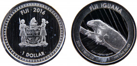 Fiji Republic 1 Dollar 2016 (Mintage 75000) Fiji Iguana Silver 0.999 31.25g