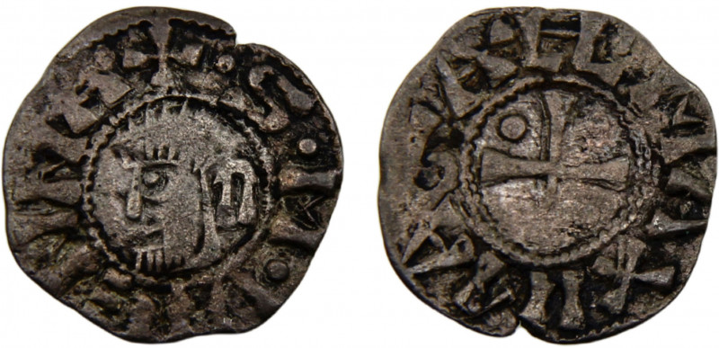 France Kingdom Archbishopric of Vienne AR Denier ca.1150-1250 Silver 0.72g PA# 4...