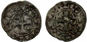 France Kingdom Lordship of Déols Eude l'Ancien AR Denier ND (1012-1237) Silver 0.99g Boudeau 269