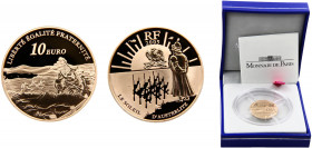 France Fifth Republic 10 Euro 2005 (Mintage 451) Battle of Austerlitz Gold 0.9 6.41g KM# 1432