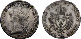 France Kingdom Louis XV 1 Ecu 1765 Pau mint Silver 29.09g KM# 518