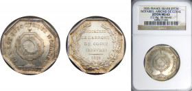 France Kingdom Louis Philippe I Jeton 1835 NGC MS63, Notaires de l'arrondissement de Cosne(Nièvre) Silver Lerouge 109
