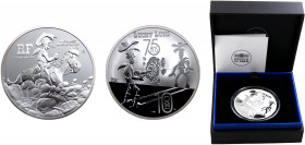 France Fifth Republic 10 Euro 2021 (Mintage 3000) Lucky Luke, Pairs mint Silver 0.999 22.2g