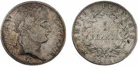France First Empire Napoleon I 5 Francs 1815 B Rouen mint Hundred Days Silver 24.9g KM#704.2