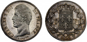 France Kingdom Charles X 5 Francs 1829 W Lille mint Silver 25.13g KM# 728.13