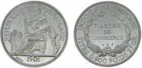 French Indochina French colony 1 Piastre 1901 A Paris mint Third Republic Silver 26.93g KM#5a.1