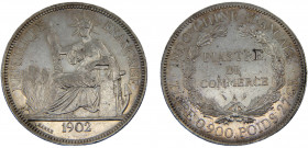 French Indochina French colony 1 Piastre 1902 A Paris mint Third Republic Silver 26.95g KM#5a.1