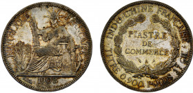French Indochina French colony 1 Piastre 1908 A Paris mint Third Republic Silver 26.9g KM#5a.1