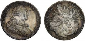 Germany Holy Roman Empire Electorate of Bavaria Karl Theodor 1 Thaler 1778 A Amberg mint 2nd portrait Silver 27.95g KM# 563.2