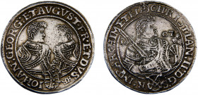 Germany Holy Roman Empire Electorate of Saxony Christian II, Johann Georg I and August ½ Thaler 1607 Silver 14.53g KM# 14
