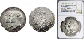 Germany Empire Grand duchy of Mecklenburg-Schwerin Frederick Francis IV 5 Mark 1904 A Berlin mint(Mintage 2500) Mariage of duc Friedrich Franz IV NGC ...