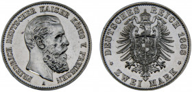 Germany Second Empire Kingdom of Prussia Friedrich III 2 Mark 1888 A Berlin mint Silver 11.1g KM# 510