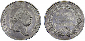 Great Britain United Kingdom George III 3 Shillings 1814 Bank of England Token Silver 14.66g KM# Tn5