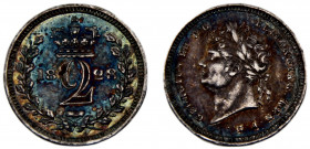 Great Britain United Kingdom George IV 2 Pence 1828 (Mintage 3960) Maundy issues Silver 0.95g KM# 684