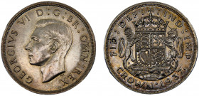 Great Britain United Kingdom George VI 1 Crown 1937 Royal mint Coronation of King George VI Silver 28.24g KM# 857