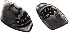Guatemala Spanish colony Fernando VI ½ Real "1747-1753" G J Guatemala City mint Inverted Reverse G Silver 1.52g KM# 8