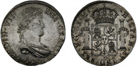 Guatemala Spanish colony Fernando VII 8 Reales 1821 NG M Guatemala City mint Silver 26.95g KM# 69