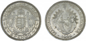 Hungary Kingdom Nicolas Horthy 2 Pengő 1929 BP Budapest mint Silver 10.04g KM# 511