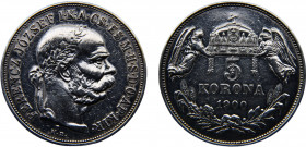 Hungary Austro-Hungarian Empire Franz Joseph I 5 Korona 1900 KB Kremnica mint Silver 23.91g KM# 488