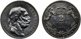 Hungary Austro-Hungarian Empire Franz Joseph I 2 Korona 1912 KB Kremnica mint Silver 10g KM# 493