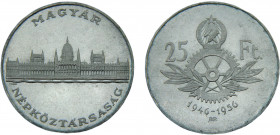 Hungary People's Republic 25 Forint 1956 BP. Budapest mint 10th Anniversary of Forint, The building of the Hungarian Parlament in Budapest Silver 0.8 ...