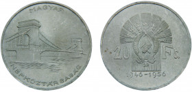 Hungary People's Republic 20 Forint 1956 BP. Budapest mint 10th Anniversary of Forint, Széchenyi Chain Bridge (Lánchíd) in Budapest Silver 0.8 17.54g ...