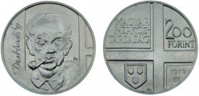 Hungary People's Republic 200 Forint 1976 BP. Budapest mint(Mintage 25000) Painter Series, Gyula Derkovits Silver 0.64 28.2g KM# 609
