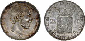 Netherlands Kingdom Willem III 2½ Gulden 1872 Silver 24.99g KM# 82