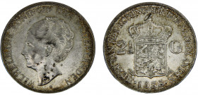 Netherlands Kingdom Wilhelmina I 2½ Gulden 1938 Utrecht mint Silver 25.09g KM# 165