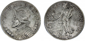 Panama Republic 1 Balboa 1931 Philadelphia mint Silver 26.71g KM# 13