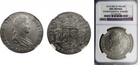 Peru Spanish colony Fernando VII 8 Reales 1814 LIMAE JP Lima mint NGC UNCD Silver KM# 117