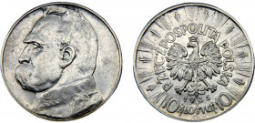 Poland First Republic 10 Złote 1935 Józef Piłsudski Silver 22.02g Y# 29