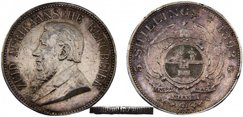 South Africa South African Republic 5 Shillings 1892 Berlin mint(Mintage 14000) ...