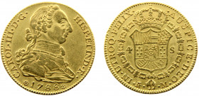 Spain Kingdom Carlos III 4 Escudos 1788 M M Madrid mint Gold 0.875 13.51g KM# 418a.1