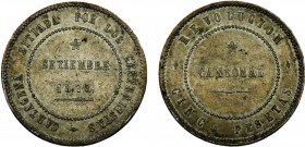 Spain First Republic 5 Pesetas 1873 (Mintage 50000) Cantonal Revolution Silver 28.27g KM# 716