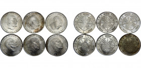 Spain Nationalist Government Francisco Franco 100 Pesetas 1966 Madrid mint 6 Lots Silver 0.8 19g KM# 797