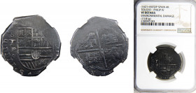 Spain Kingdom Philip IV 4 Reales "1621-1665" To P Toledo mint Cob coinage NGC VFD Silver KM#35.7