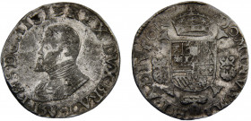 Spanish Netherlands Spainsh rule Duchy of Brabant Philip II 1 Philipsdaalder 1590 Antwerp mint Silver 31.32g Vanhoudt# 362-AN/MA