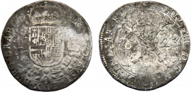 Spanish Netherlands Spainsh rule Duchy of Brabant Philip IV 1 Patagon 1623 Brussels mint Silver 27.31g KM#53.3