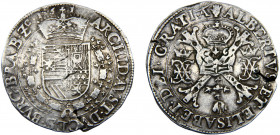 Spanish Netherlands Spainsh rule Duchy of Brabant Albert & Isabella 1 Patagon 161- Antwerp mint Silver 27.88g KM# 35