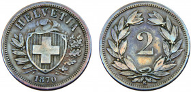 Switzerland Federal State 2 Rappen 1970 B Bern mint Bronze 2.52g KM# 4