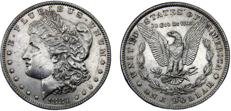 United States Federal republic 1 Dollar 1881 O New Orleans mint "Morgan Dollar" ...