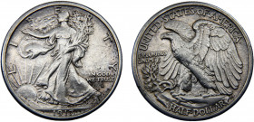 United States Federal republic ½ Dollar 1917 S San Francisco mint(Mintage 952000) "Walking Liberty Half Dollar", S on obverse Silver 12.42g KM# 142