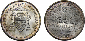 Vatican City Papal States 500 Lire 1978 Sede Vacante Silver 0.835 11g KM# 140