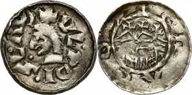 Medieval coins
POLSKA / POLAND / POLEN / SCHLESIEN

Władysław Herman (1081-1102). Denar, Krakow / Cracow - druga emisja 

Aw.: Głowa w lewoRw.: B...
