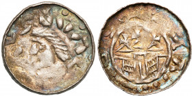 Medieval coins
POLSKA / POLAND / POLEN / SCHLESIEN

Władysław Herman (1081-1102). Denar (1081-1102), Krakow / Cracow 

Aw.: Głowa w lewRw.: Budow...