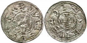 Medieval coins
POLSKA / POLAND / POLEN / SCHLESIEN

Bolesław III Krzywousty. Denar (1102-1138) 

Aw.: Książę siedzący na tronie na wprost, napis ...